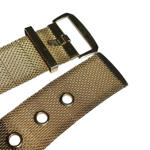 Vintage Wide Gold Metal Statement Belt Maximalist Retro - Picture 3 of 5